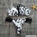 Funic Women Floral Print Strappy Cross Bandage Bikini Set Padded Swimwear Beachwear Swimsuit White B07NCHCJS6